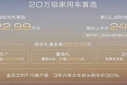 新款别克GL8陆尚8月13日上市 官方售价24.99万起限时优惠22.99万起